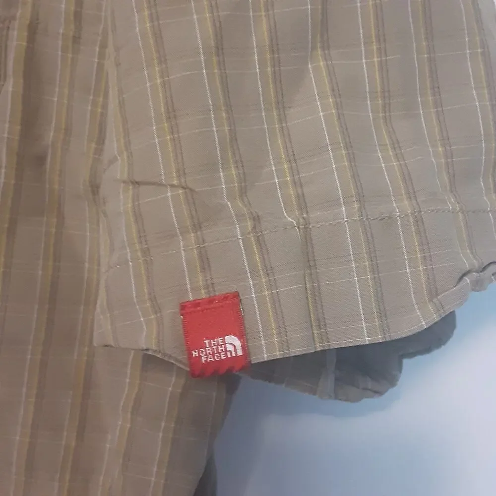THE NORTH FACE Mens Short Sleeve Casual Beige Button Up Shirt Size L Outdoors